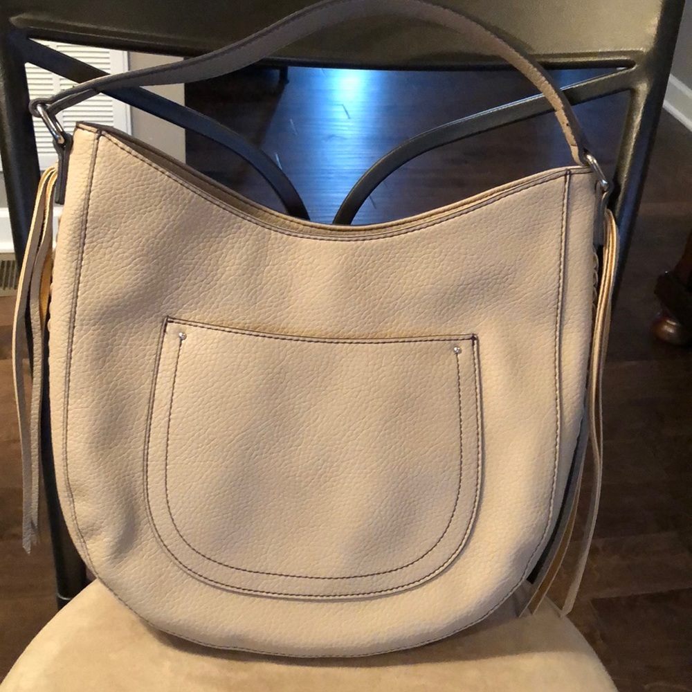Liz Claiborne Cream Hobo Bag with Minimalist Design